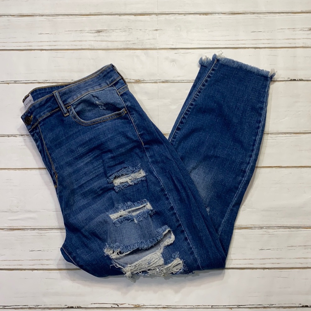 Ms. Cello cropped ripped jeans